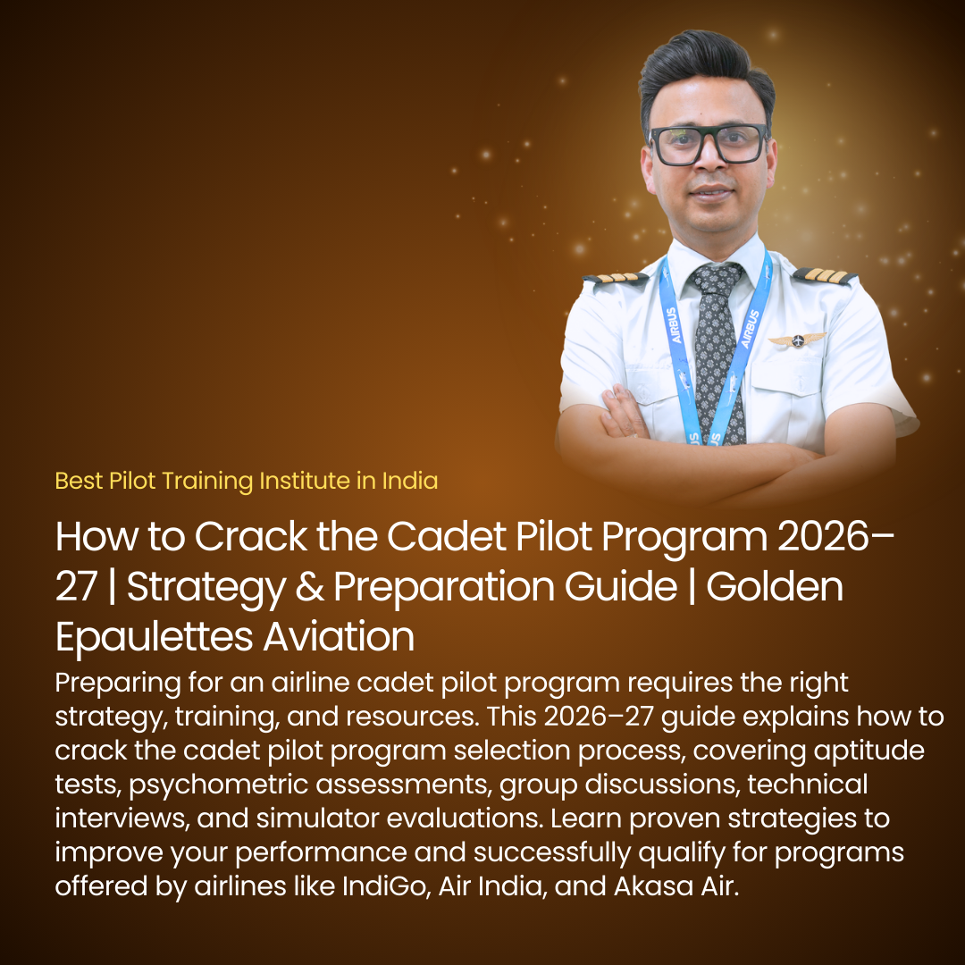 How to Crack the Cadet Pilot Program 2026–27 | Strategy & Preparation Guide | Golden Epaulettes Aviation